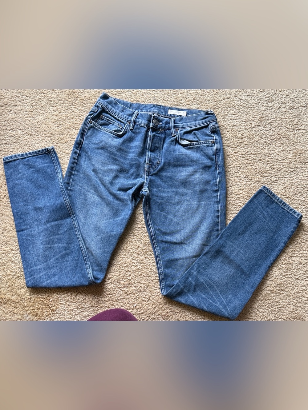 All Saints Pistol Denim Distressed Blue Jeans
